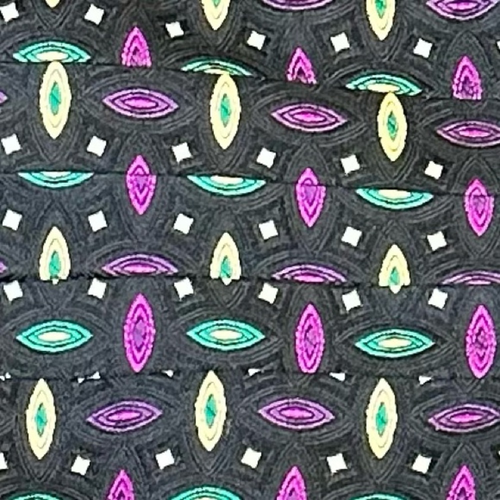 🌟HP🌟VTG 1990s Dion 1967 Mardi Gras Black Multi Silk Cummerbund & Bow Tie Set - Picture 11 of 11